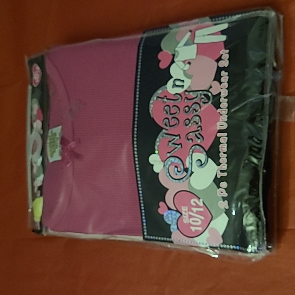 Sweet N Sassy Girl's 2 piece Thermal Underwear Set